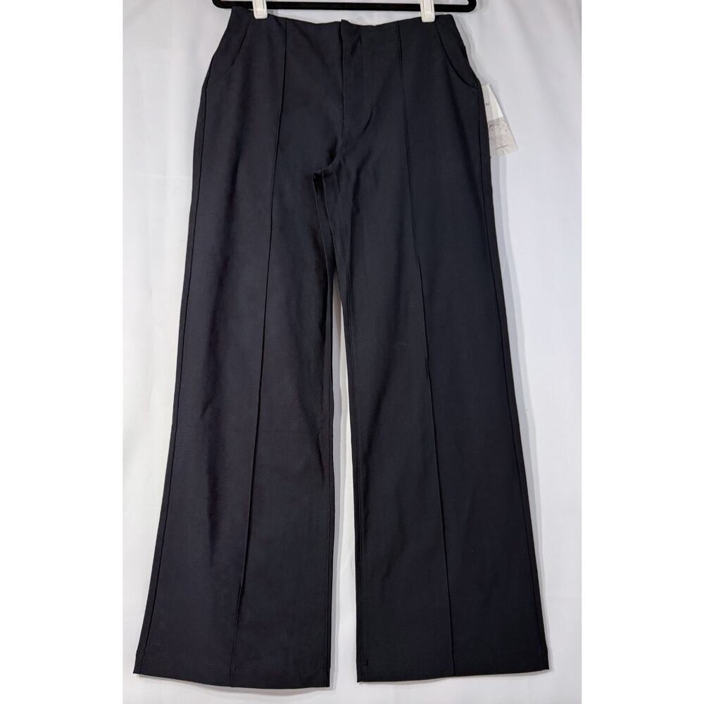 Vuori Meta Wide Leg Pants Womens M Black Versalife Stretch Travel Athleisure NWT
